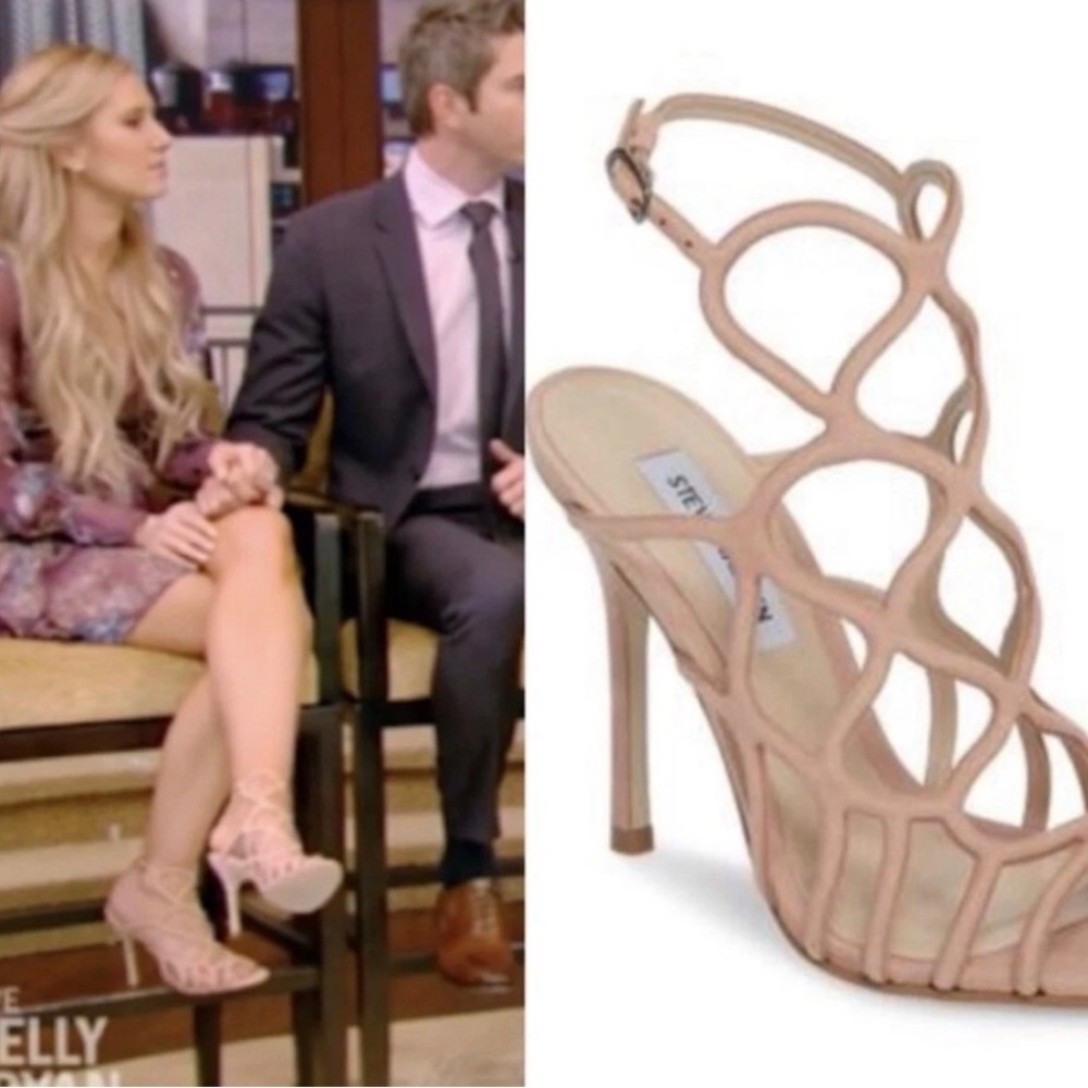 Steve Madden Blush Cutout Cage Stiletto Sandals